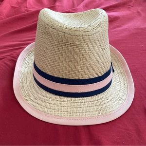 Straw & Pink J.Crew Trilby Fedora